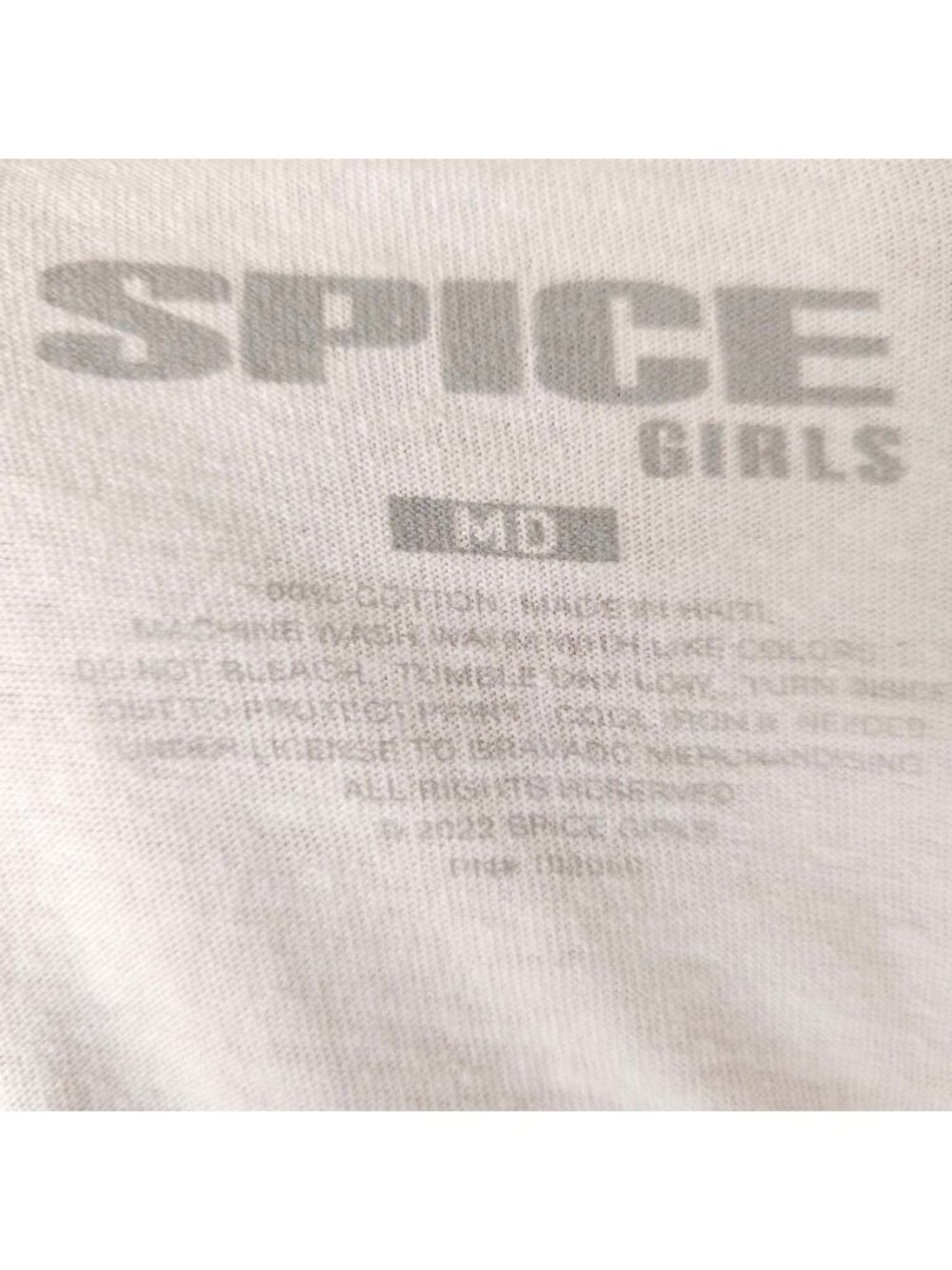 Spice Girls T Shirt Mens Size Medium White Photo Poses 90s Retro Girl Band Tee - Picture 5 of 6